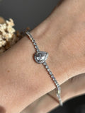 Pulseira Rivier Gota Prateada