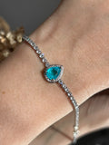 Pulseira Rivier Gota Turmalina Azul