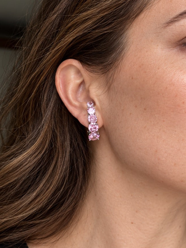 Brinco EarHook Degradê Rosa Claro