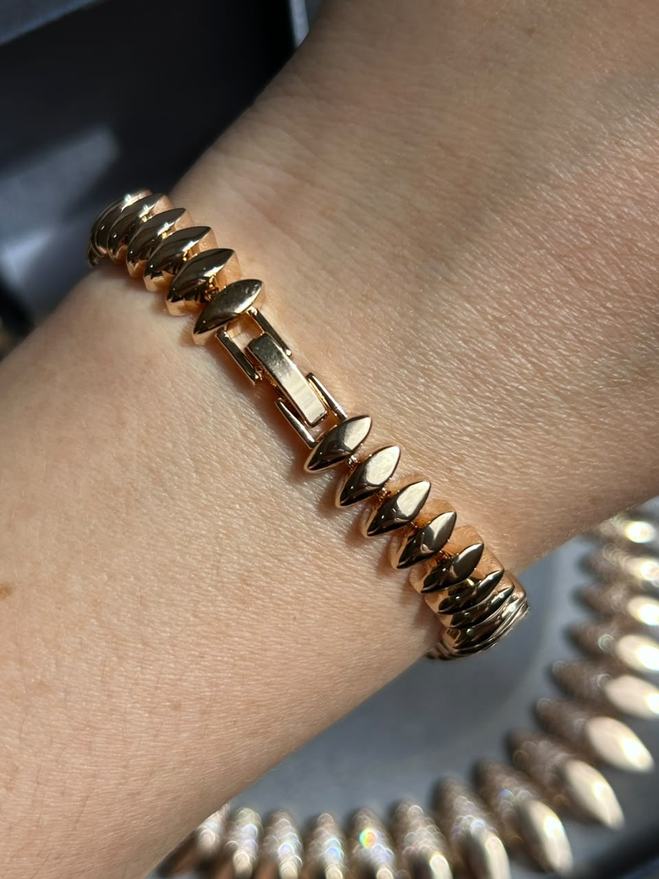 Pulseira Navetes Cravejadas