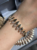 Pulseira Navetes Cravejadas