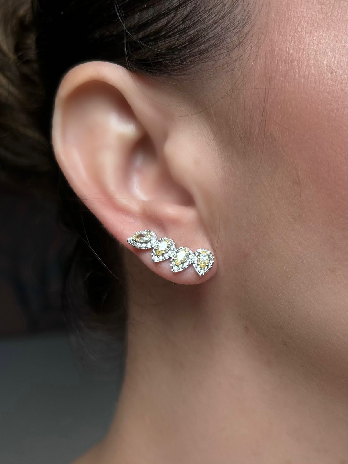 Brinco 4 Gotas Fancy Yellow