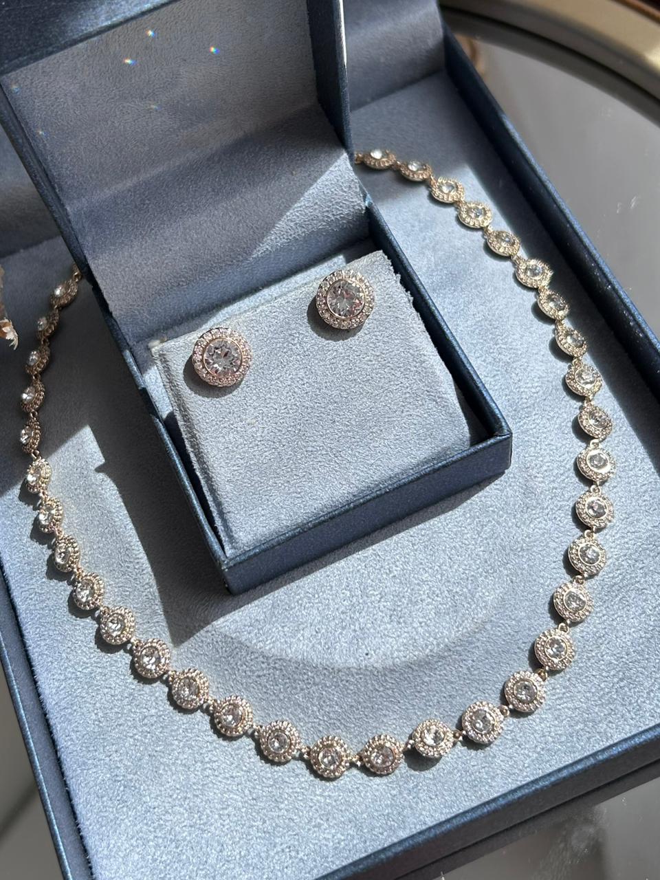 Conjunto Brinco e Colar Inspired Dourado