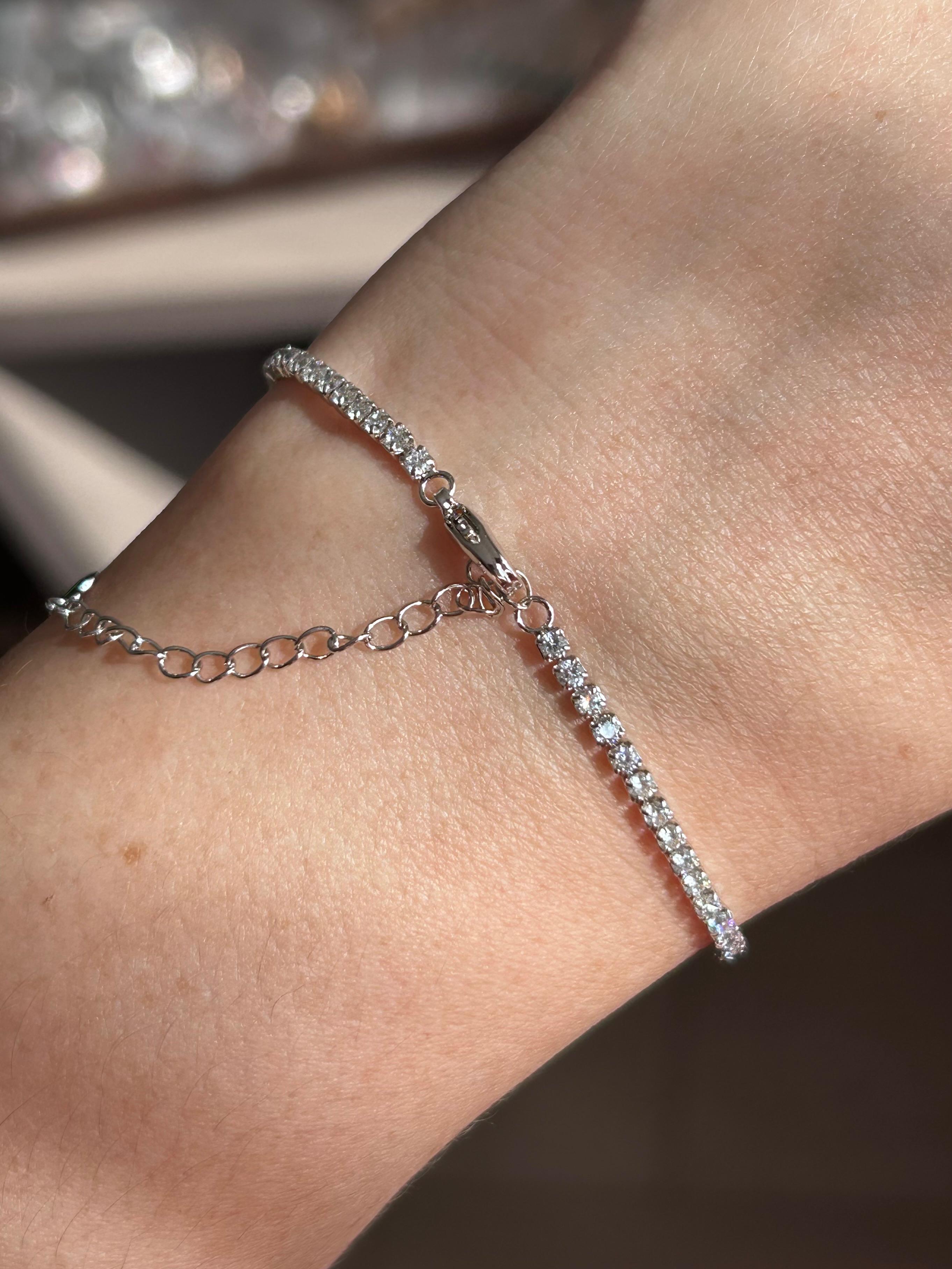 Pulseira Riviera com Gota Turmalina Ródio Branco