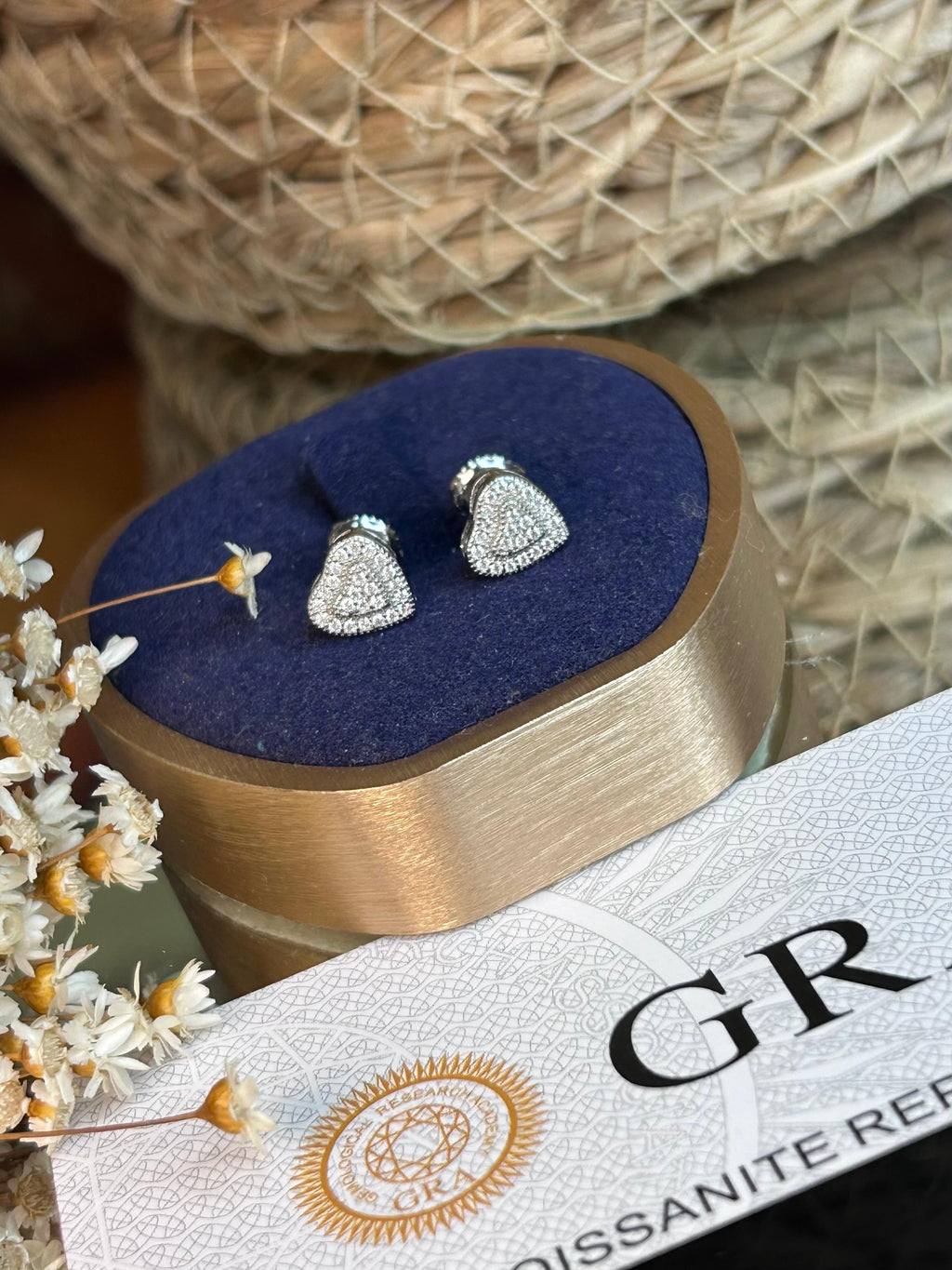 Brinco Heart Moissanite 1,25mm 0,28ct