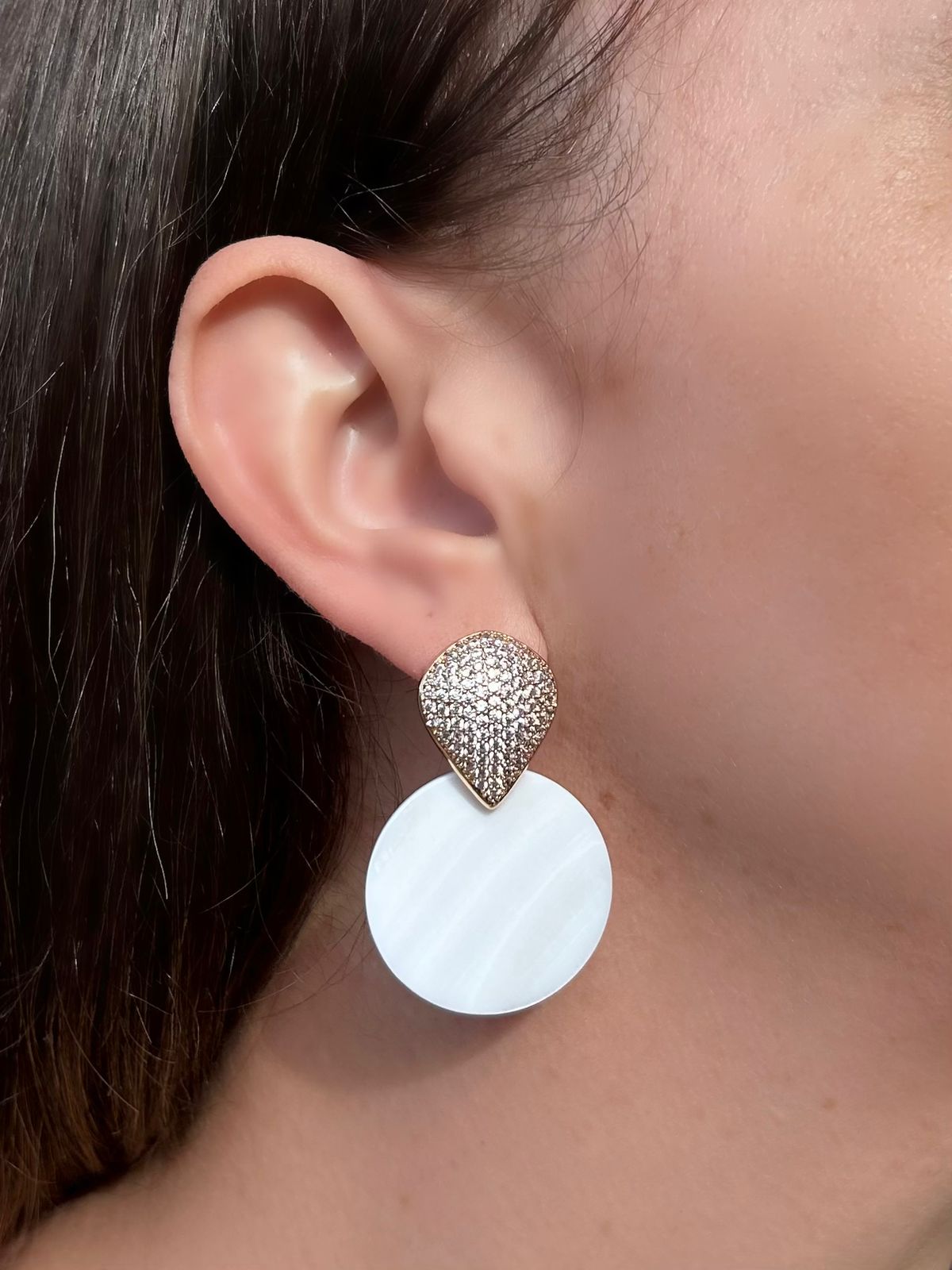 Brinco Mandala Madre Pérola