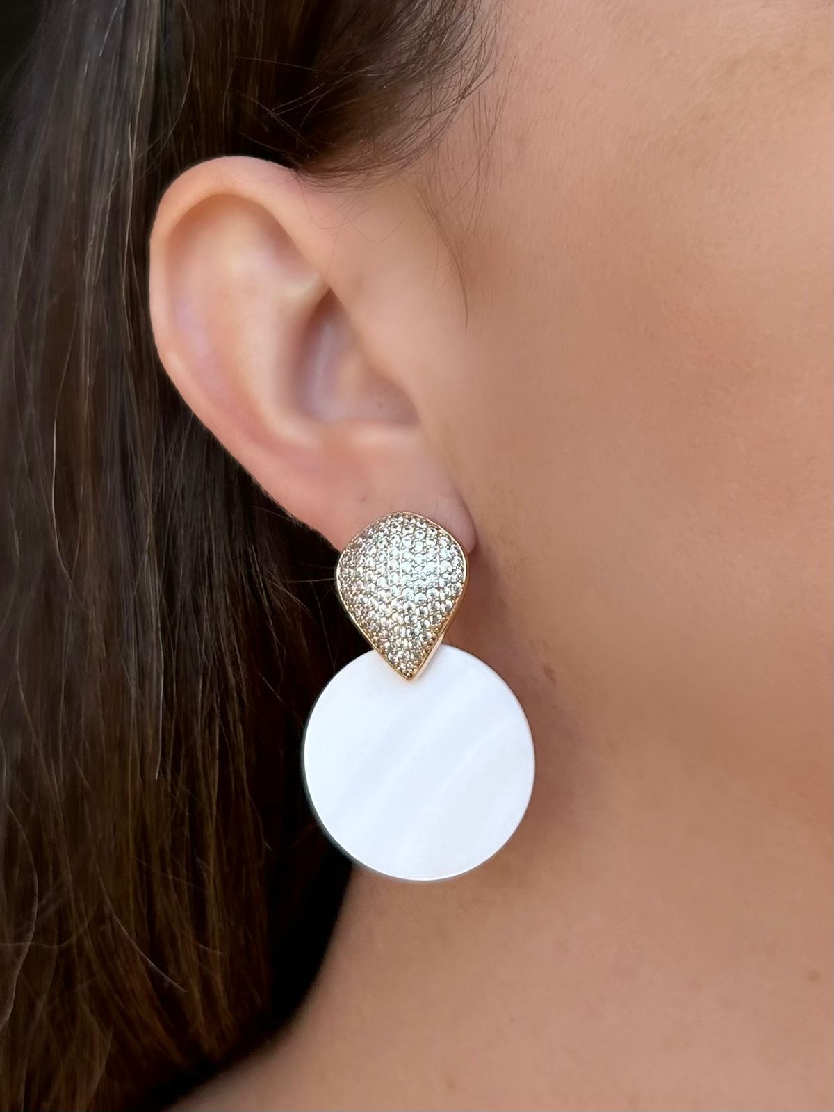 Brinco Mandala Madre Pérola