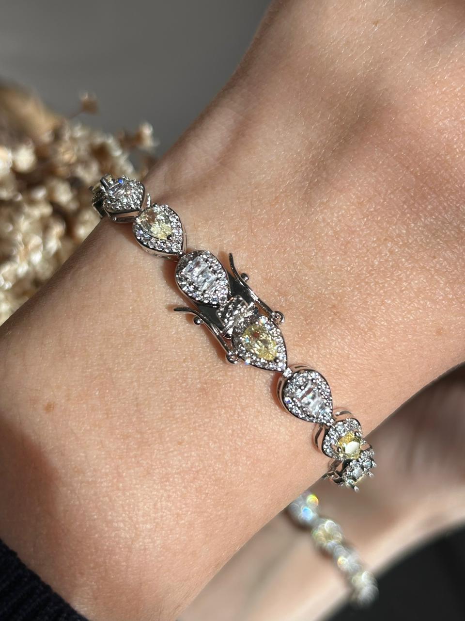 Pulseria Riviera Gotas Fancy Yellow