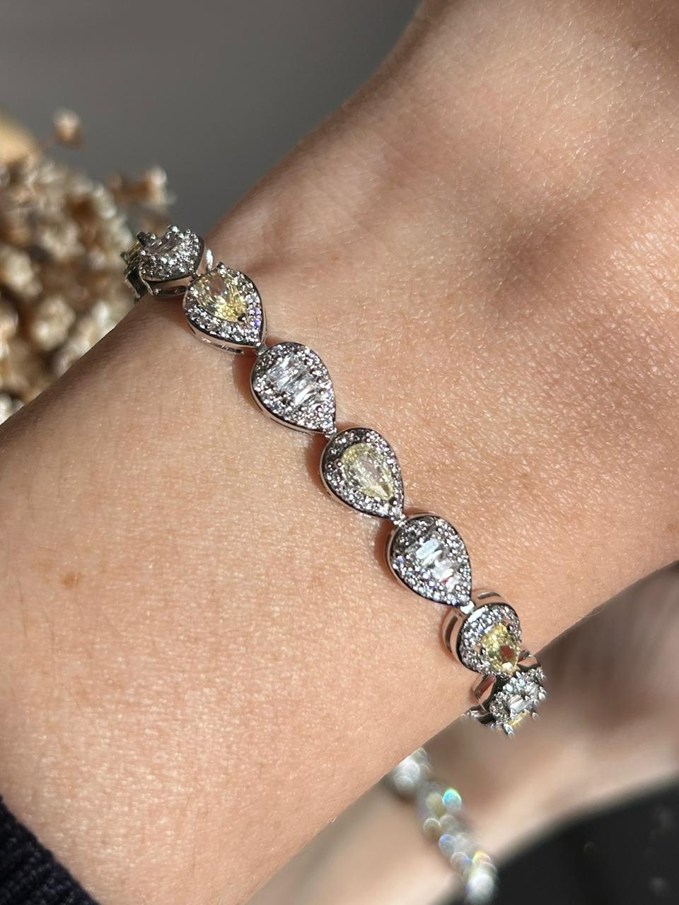Pulseria Riviera Gotas Fancy Yellow