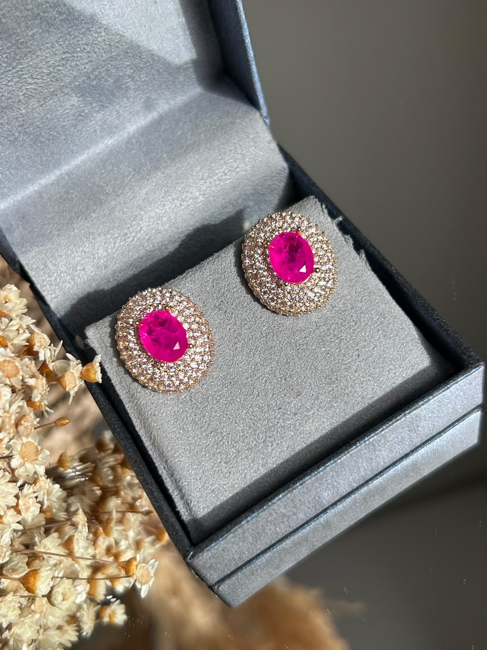 Brinco Martina Pink Dourado