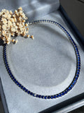 Colar Riviera 4mm Azul Safira