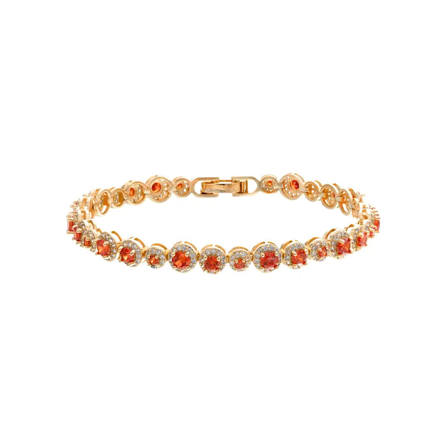 Pulseria Riviera Pedras Redondas Tangerina/Aperol