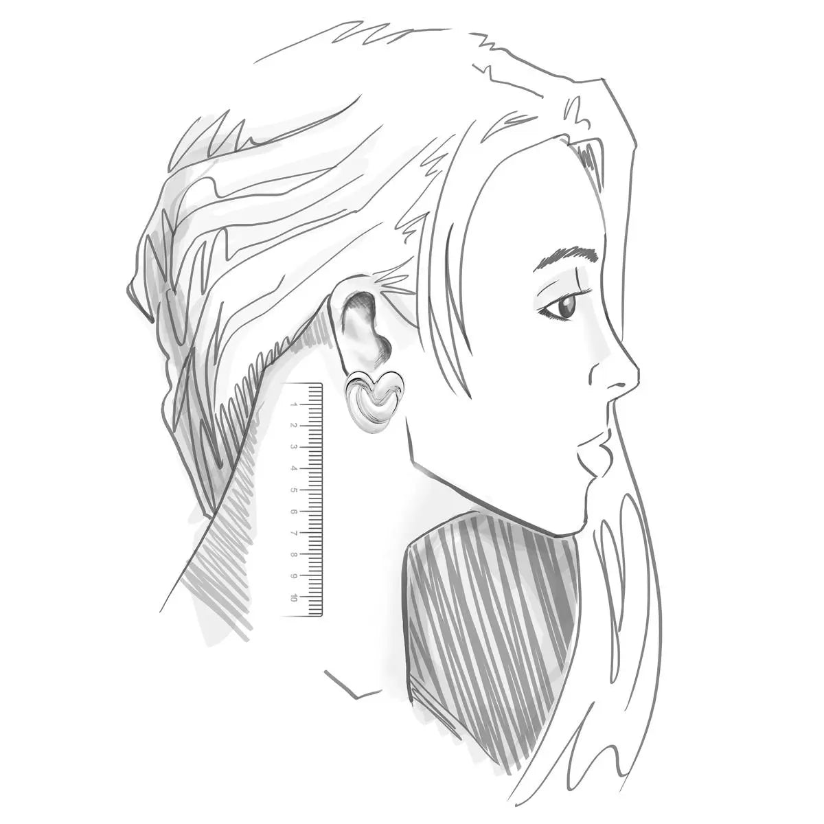 Brinco Coração Nó