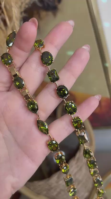 Colar Shapes Verde Peridoto