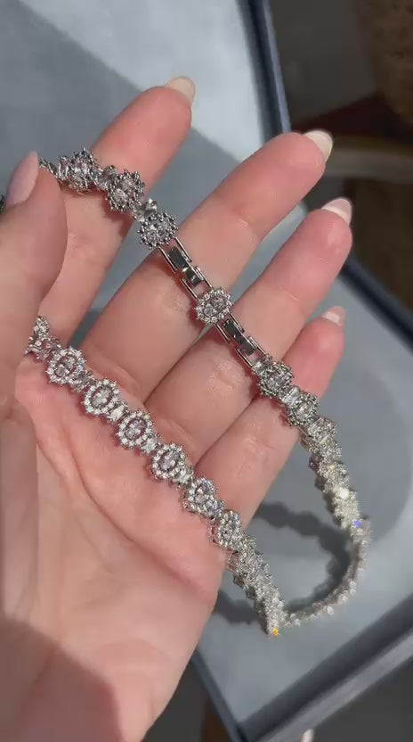 Conjunto Brinco e Colar Riviera Pedras Ovais