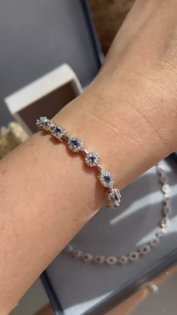 Pulseira Riviera Shapes Azul Safira