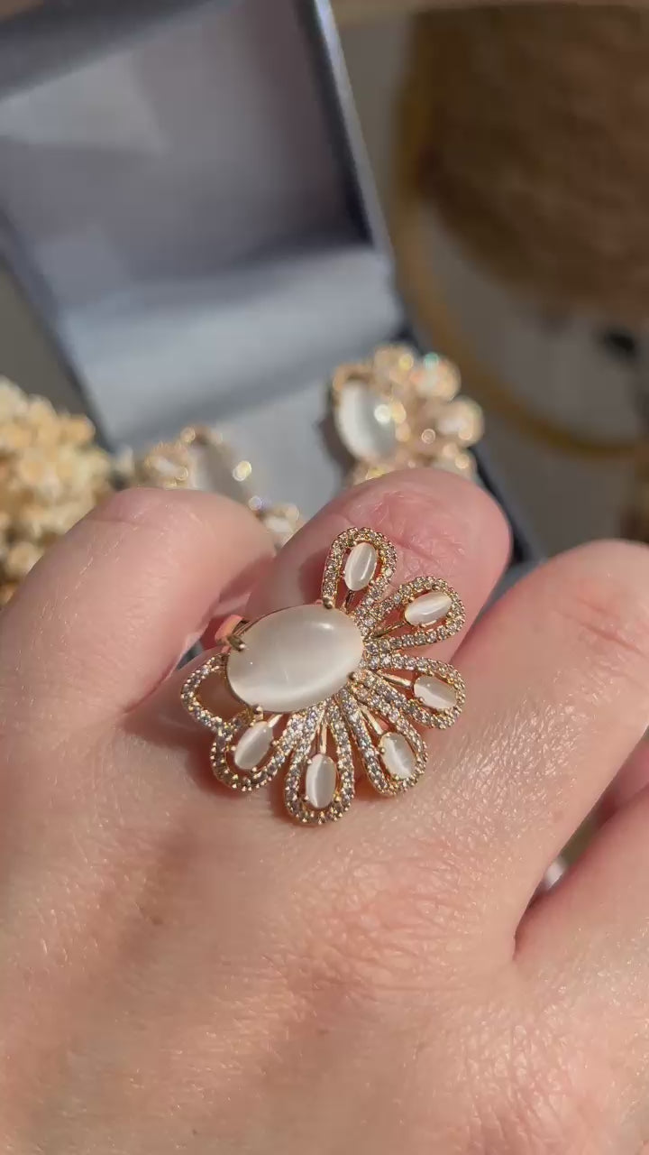 Conjunto Brinco e Anel Leilah