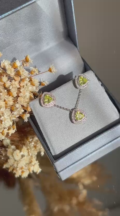 Conjunto Brinco e Colar Apple Green