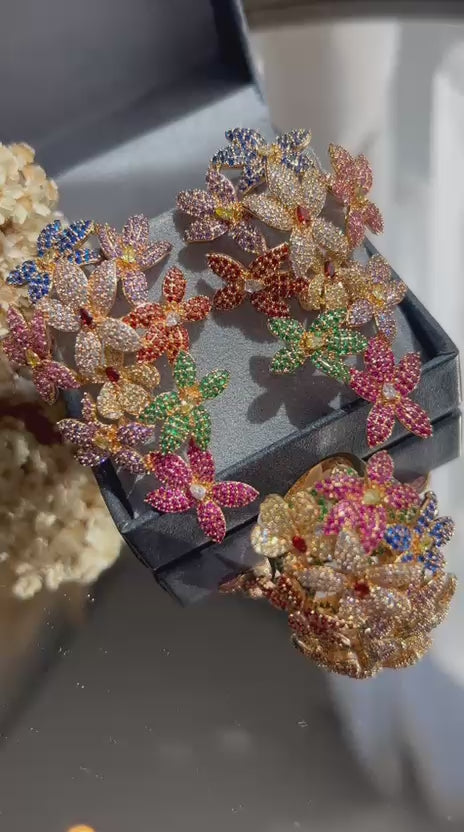 Conjunto Brinco e Anel Florença Colorido