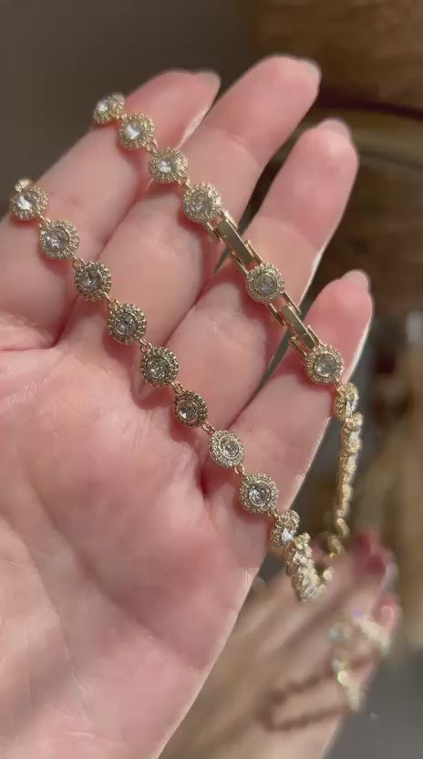 Conjunto Brinco e Colar Inspired Dourado