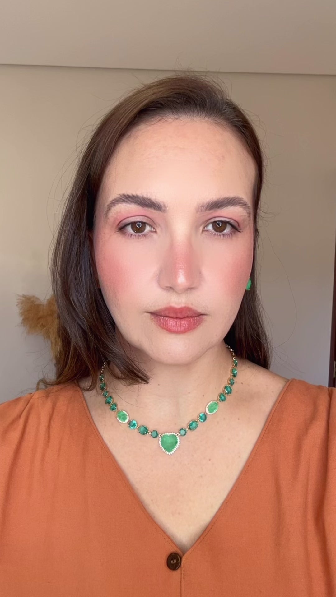 Conjunto Brinco e Colar Coração