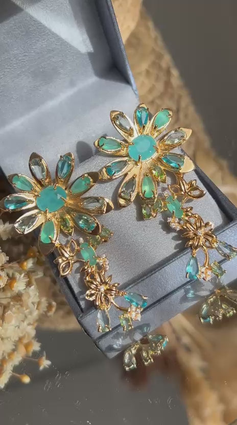 Brinco Bianca Turmalina Azul