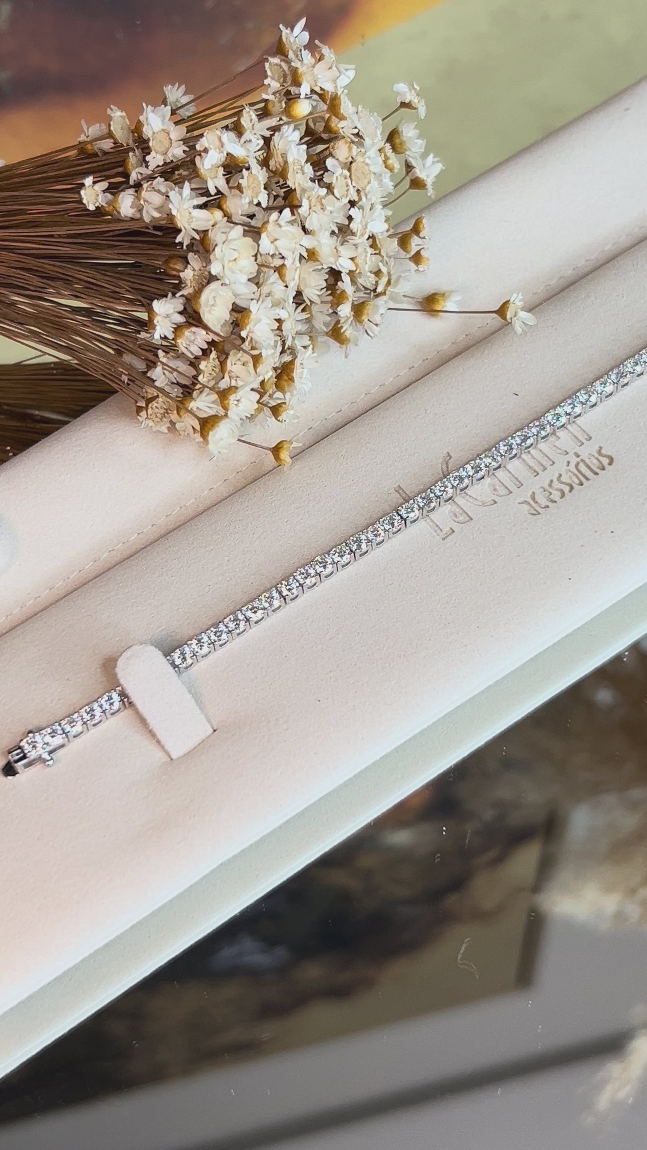 Pulseira Riviera Moissanite 3.0 mm 0,1CT 17,5cm (10 pontos)