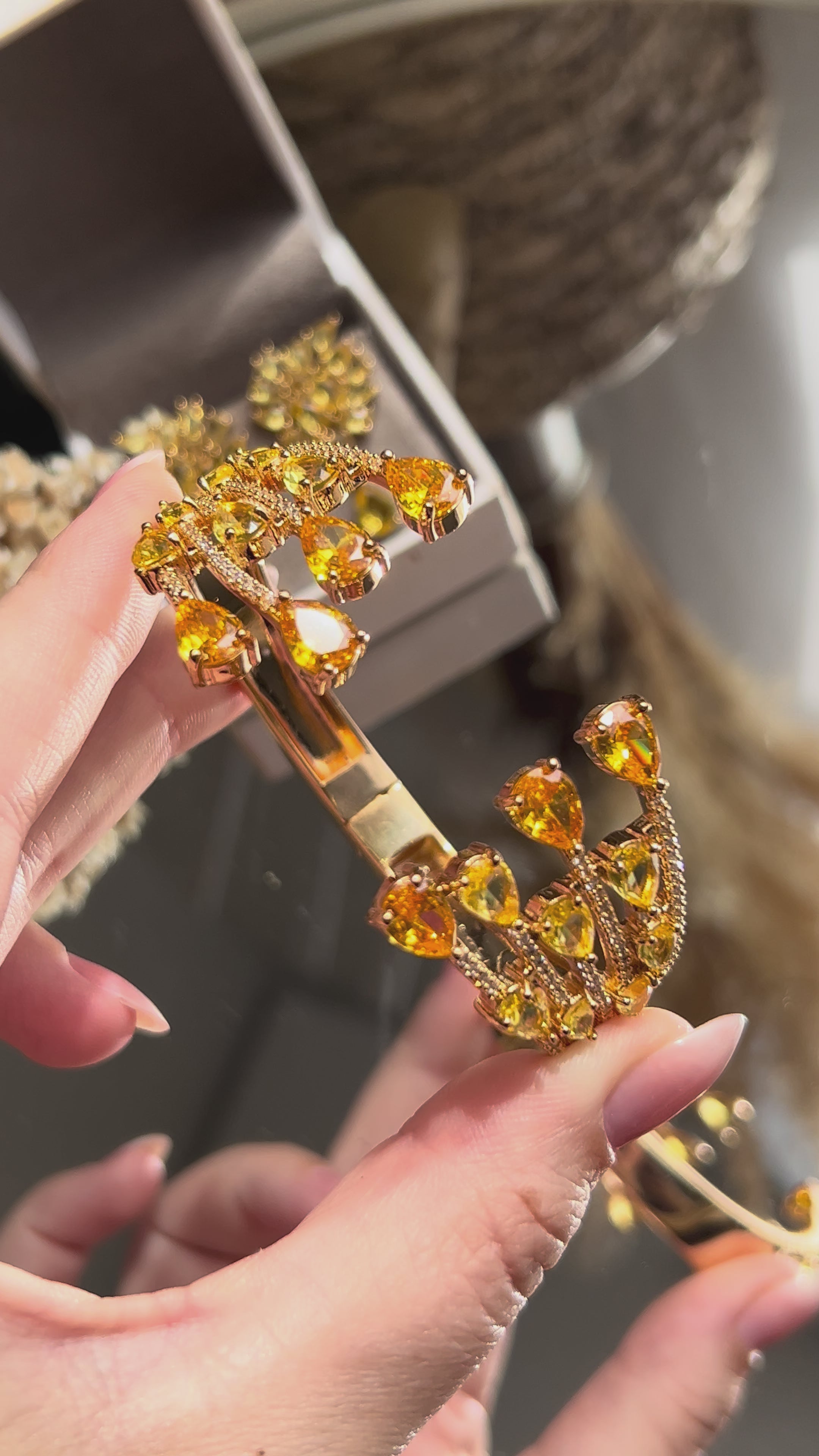 Bracelete Érica Fancy Yellow Dourado