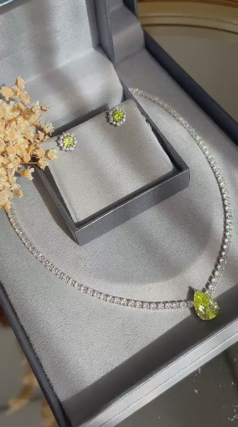 Colar Riviera Gota Apple Green