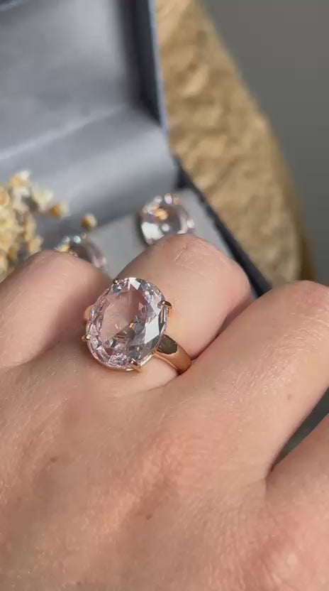 Conjunto Solitário Oval Zirconia