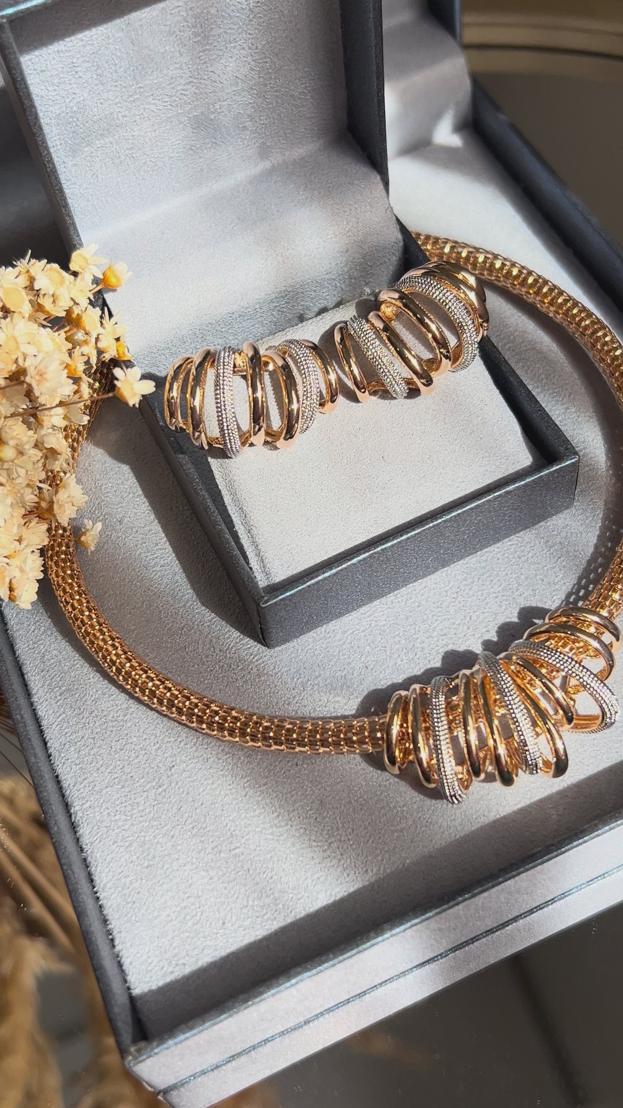 Conjunto Brinco e Colar Pingente Removível