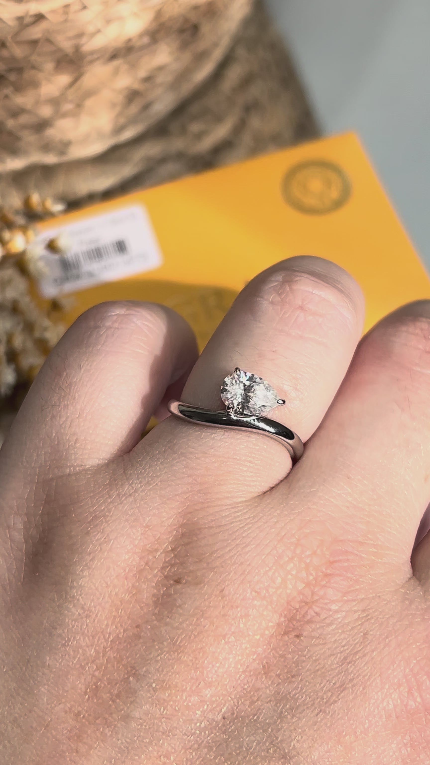 Anel Pear Moissanite 1,5ct