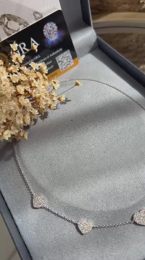 Colar Gargantilha Hearts Moissanite 1,5mm 0,015ct