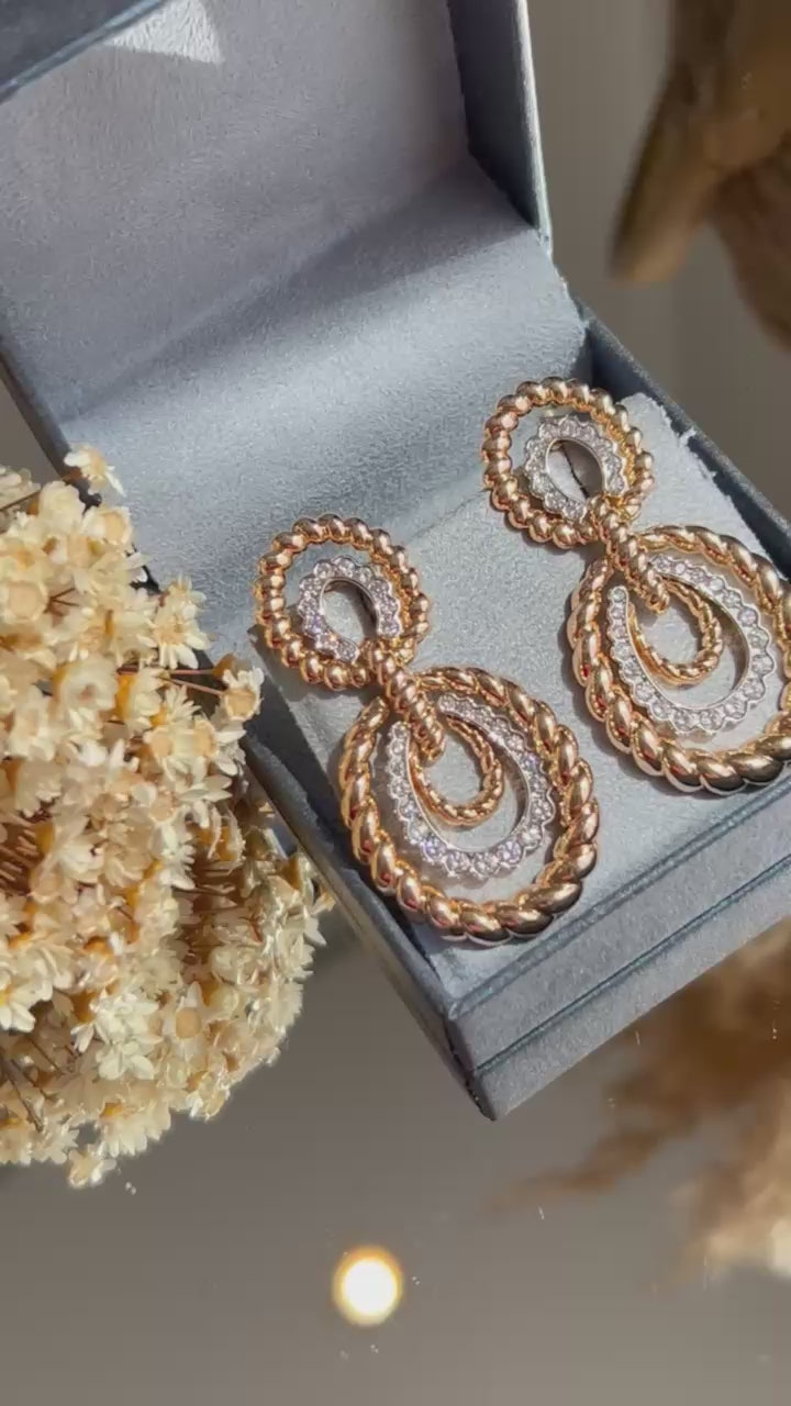 Brinco Duo de Banhos Aros Ovais