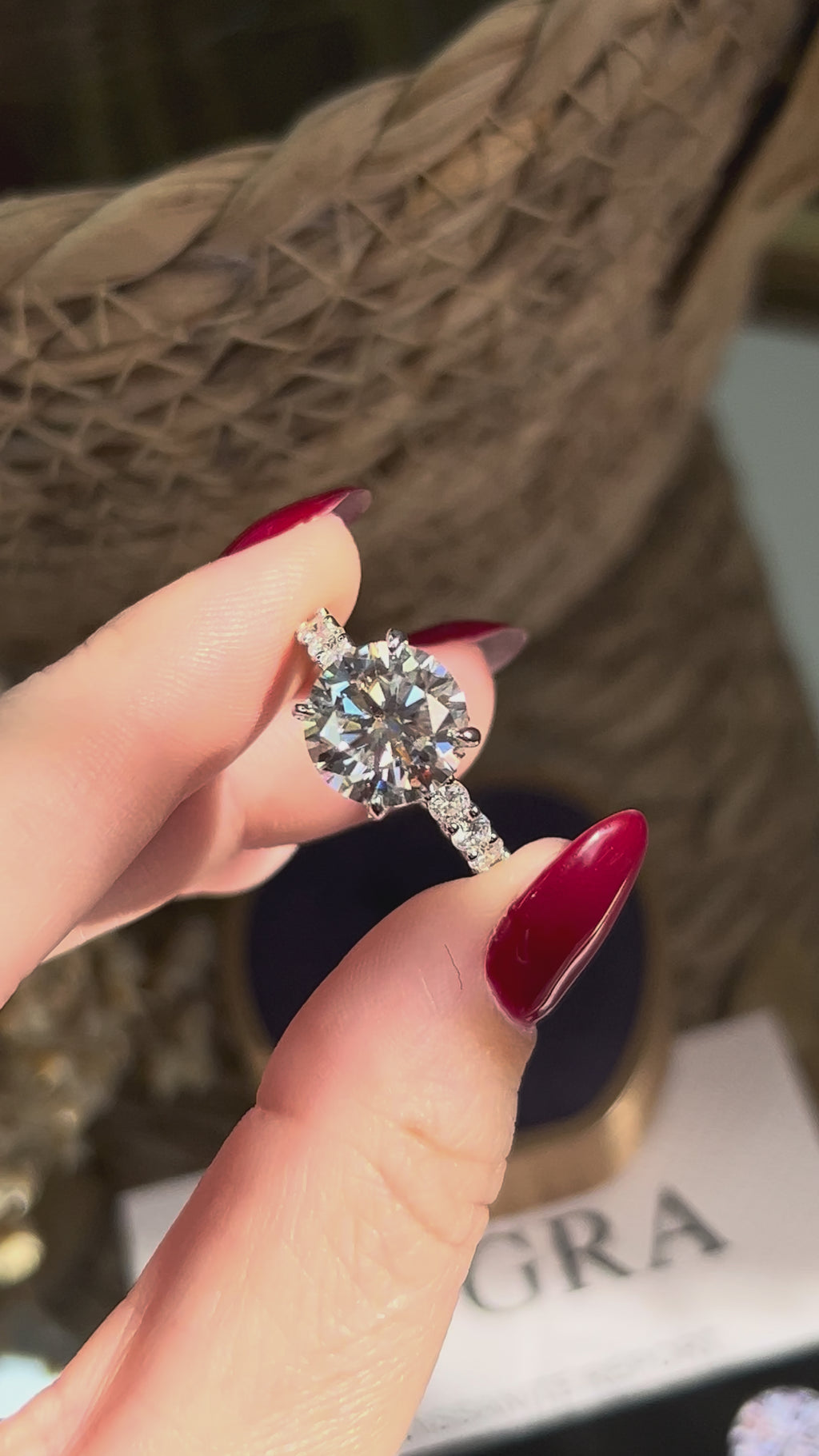 Anel Solitário Luxo Moissanite 11mm