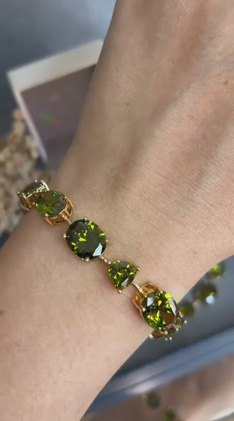 Brinco Shapes Verde Peridoto