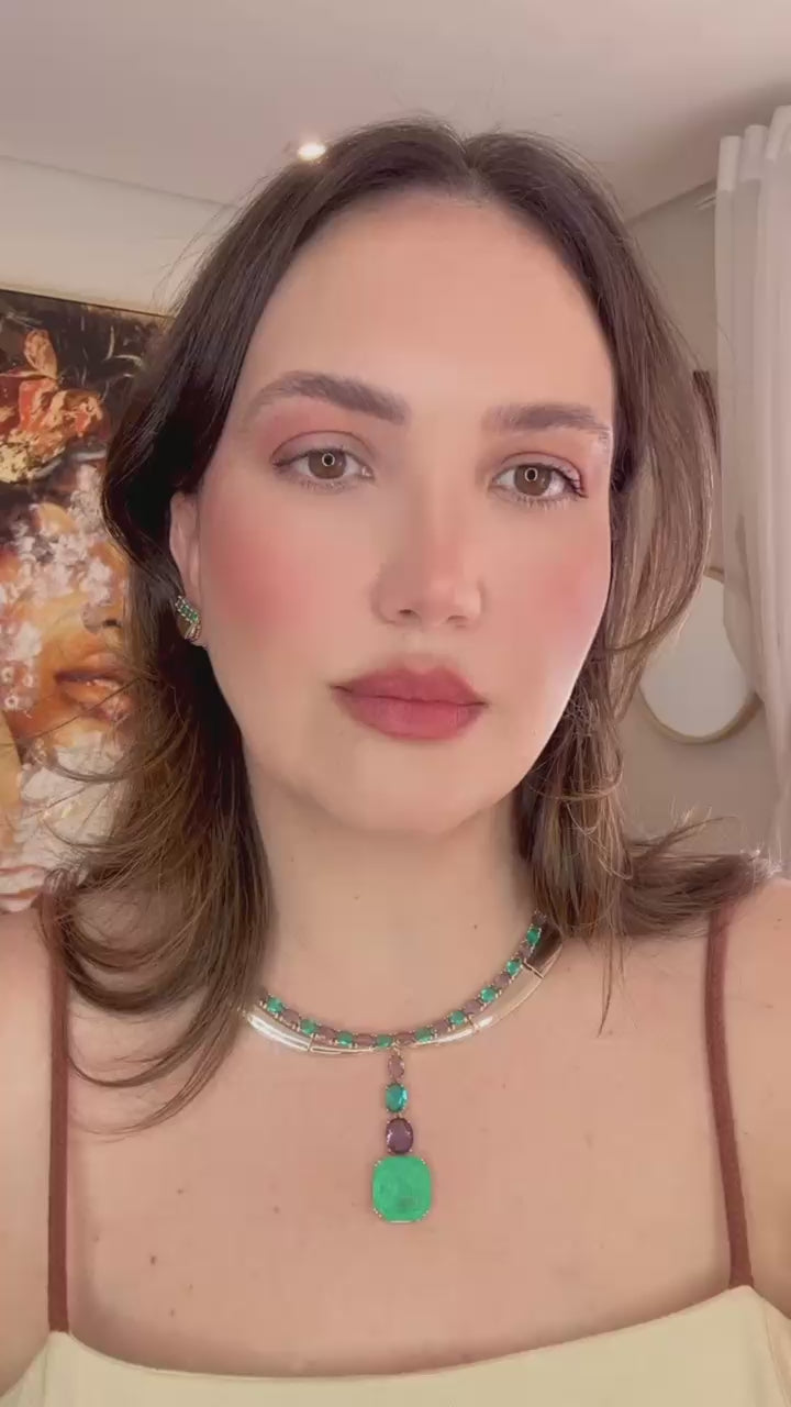 Conjunto Brinco e Colar Verônica