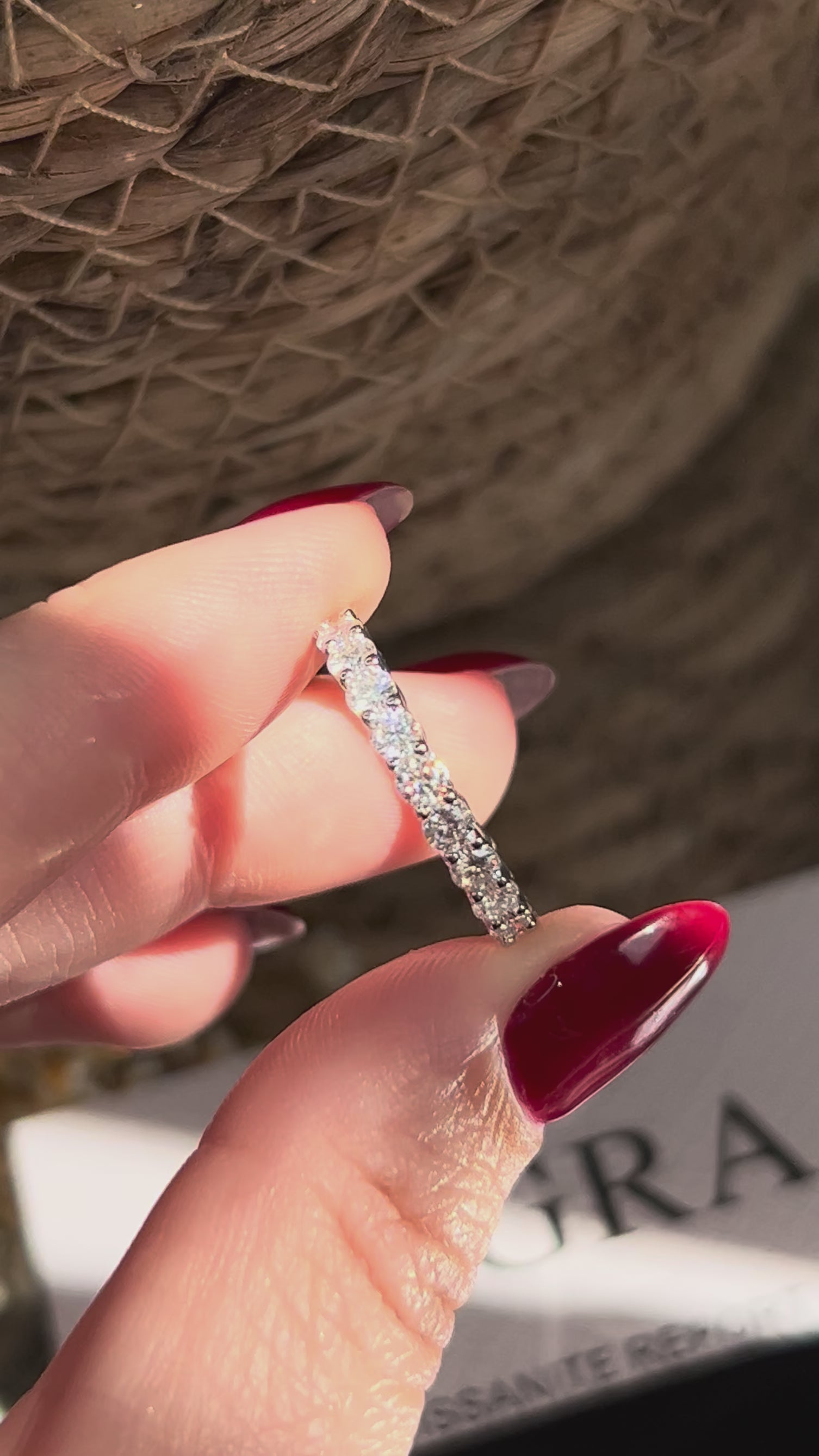 Aliança Inteira 3mm Moissanite