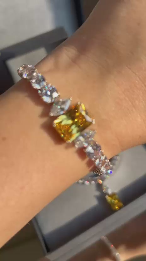 Conjunto Brinco e Colar Charlote Fancy Yellow