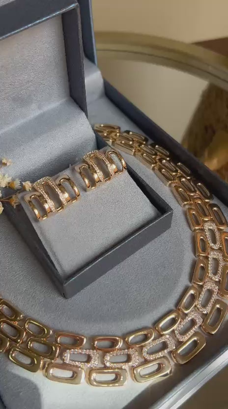 Conjunto Brinco e Colar Rita