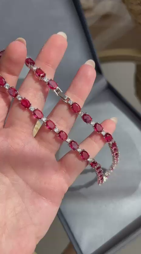 Colar Riviera Oval Rubelita