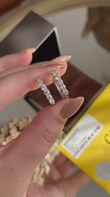 Brinco Argola Moissanite 3mm 0,7ct