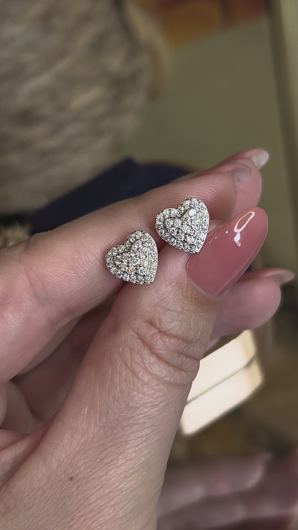 Brinco Coração Moissanite