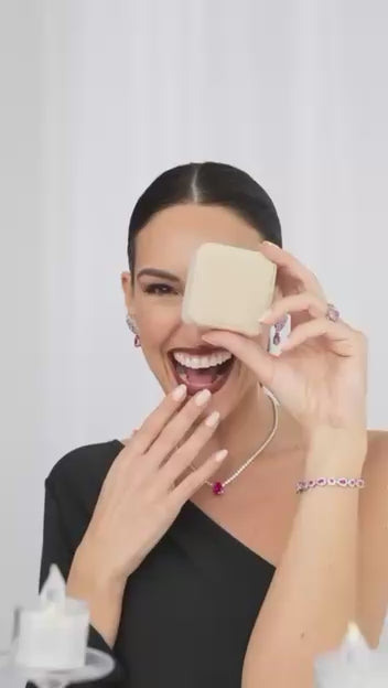 Colar Riviera Pedra Gota Safira Rosa/pink