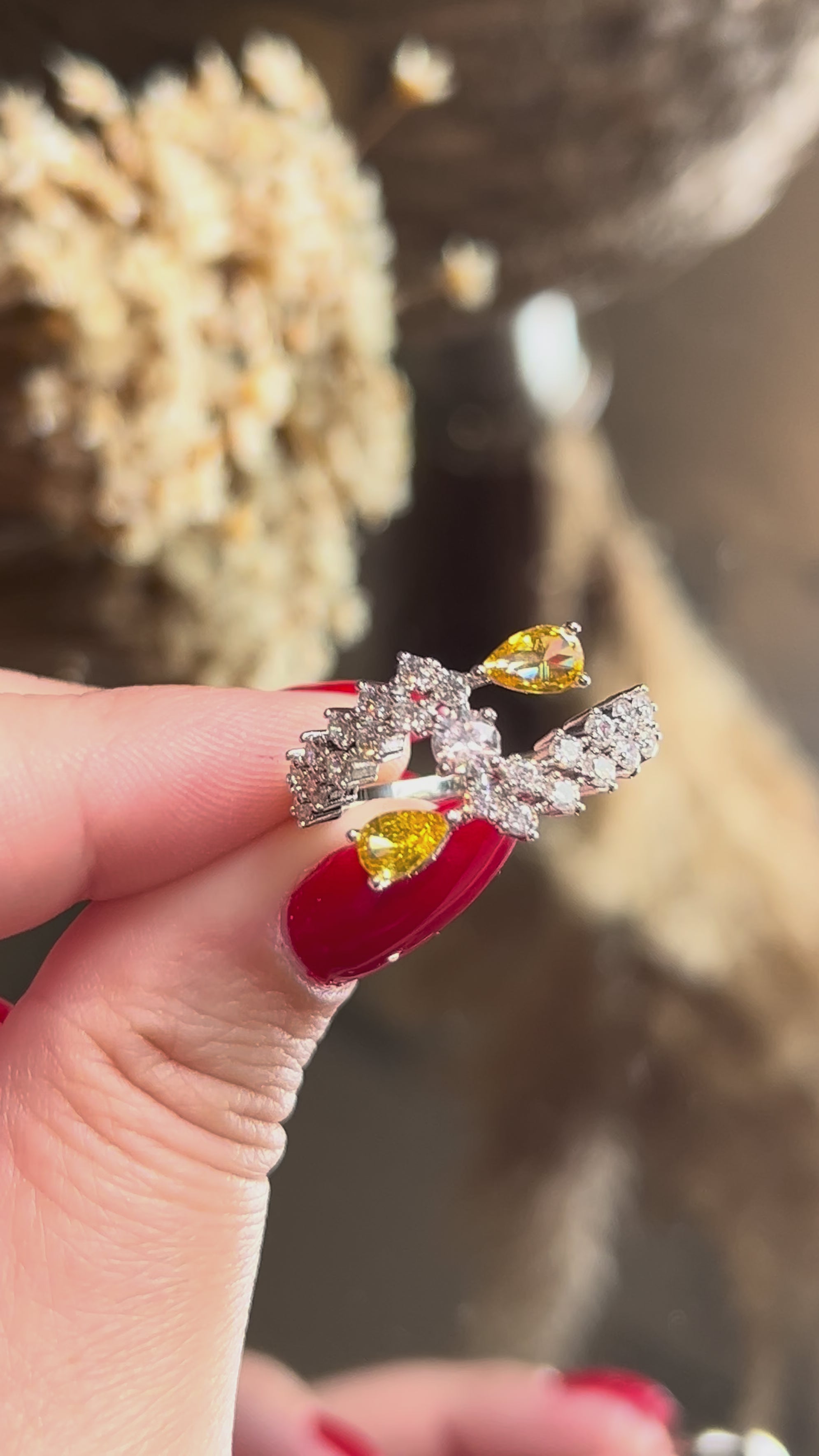 Anel Detalhes Fancy Yellow