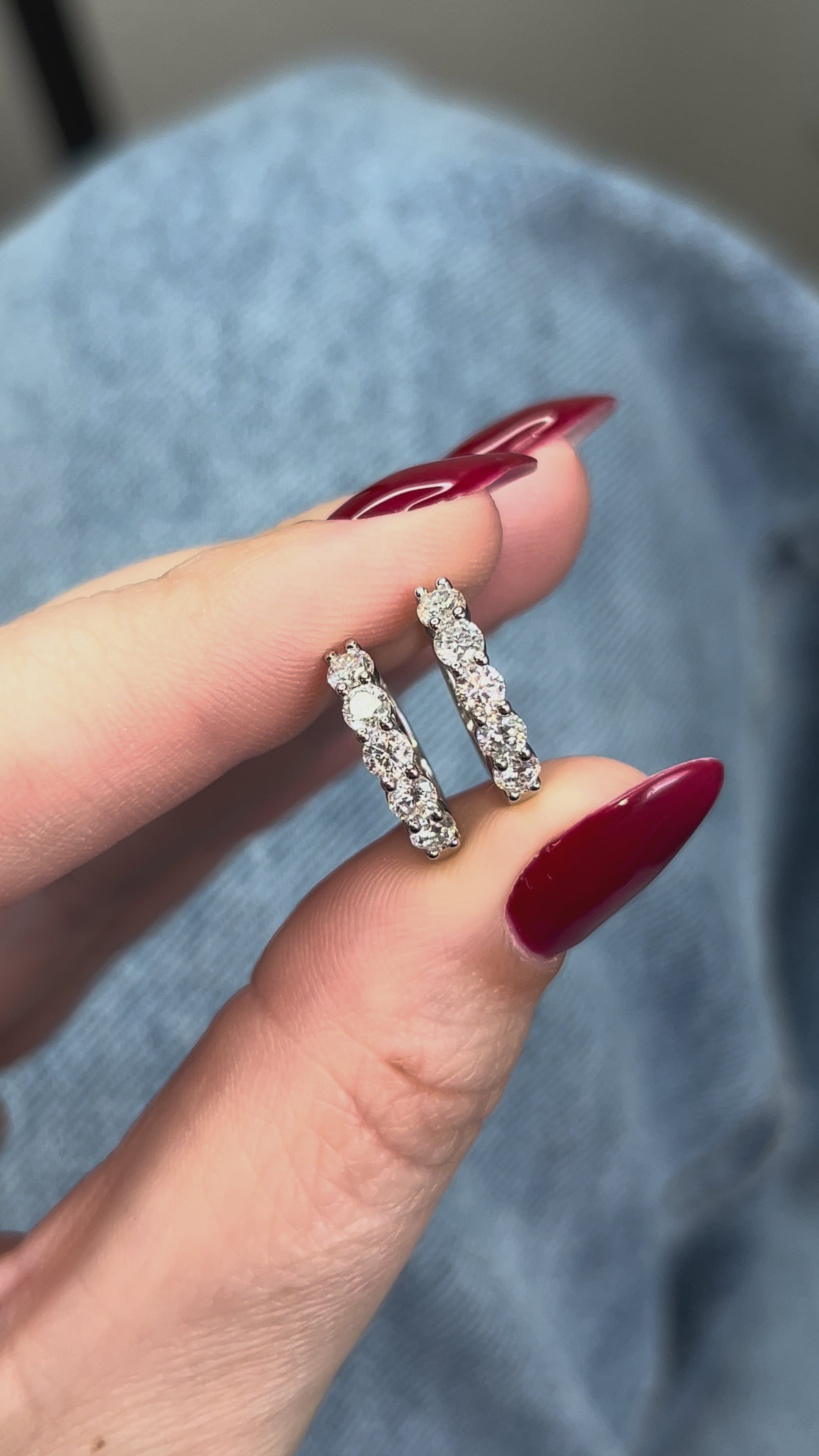 Brinco Argola Moissanite 3mm