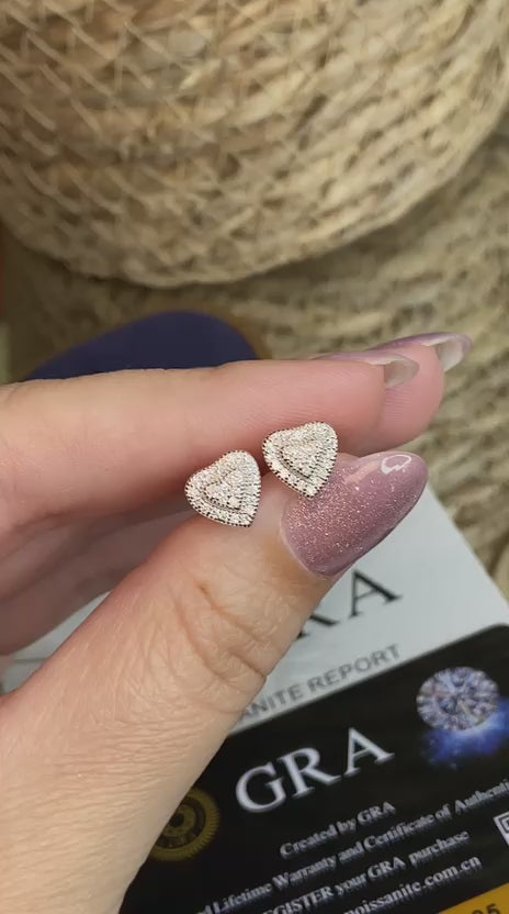 Brinco Heart Moissanite 1,25mm 0,28ct