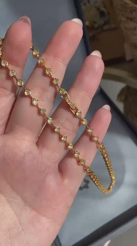 Colar Riviera Fancy Yellow Dourada