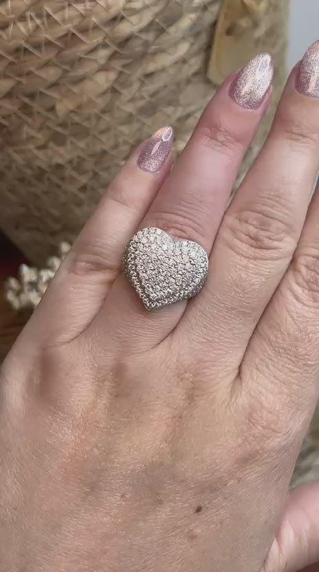Anel Big Heart Moissanite 3.85ct