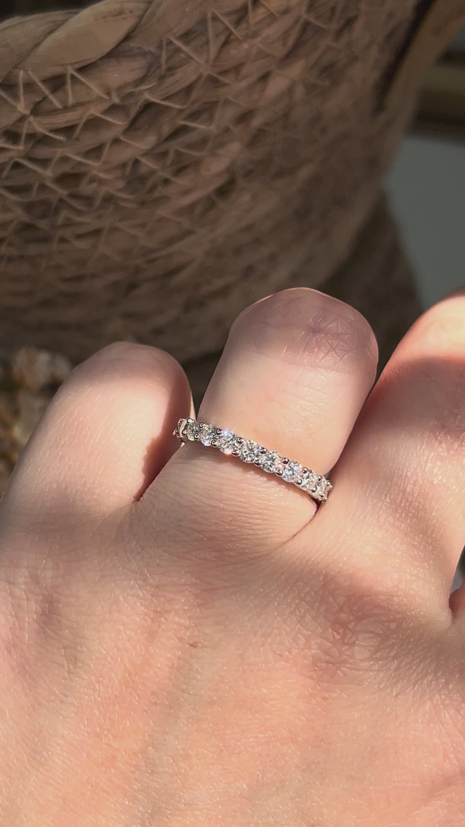 Aliança Inteira 3mm Moissanite